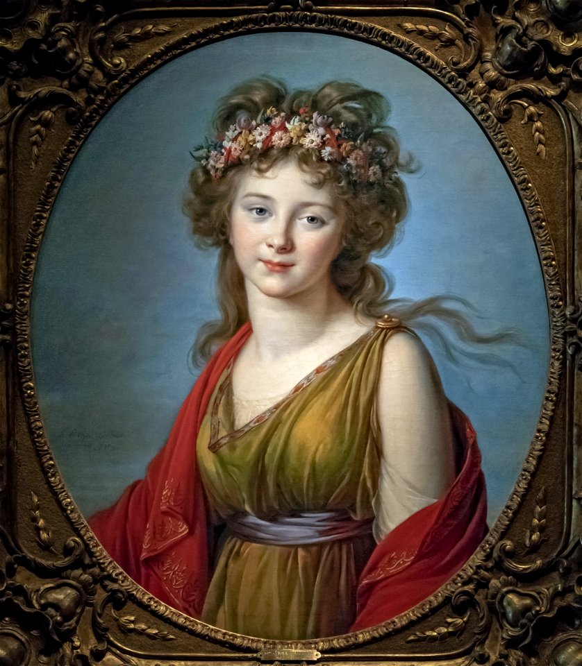 Bemberg Fondation Toulouse - Portrait de la comtesse Kagenek en Flore - Elisabeth Vigée-Lebrun 1783 75x62 HT Inv.1128