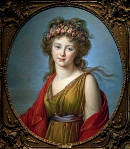 Bemberg Fondation Toulouse - Portrait de la comtesse Kagenek en Flore - Elisabeth Vigée-Lebrun 1783 75x62 HT Inv.1128