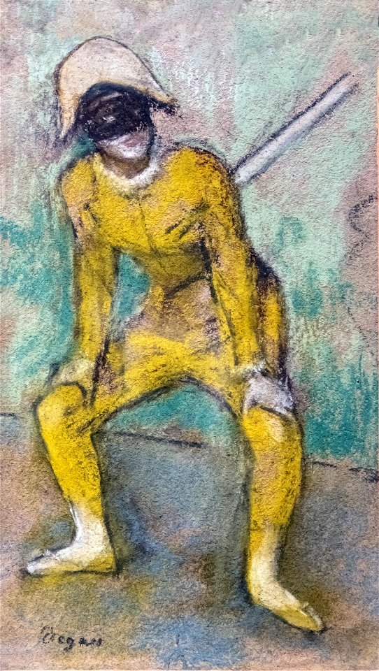 Bemberg fondation Toulouse - L'arlequin jaune - Edgar Degas - Pastel sur papier - Ca1884 inv.2037