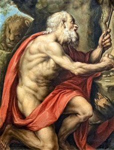 Bemberg Fondation Toulouse - Saint Jérôme - Bruzzi Ca 1580 - peinture sur cuivre Inv.1007 45x40