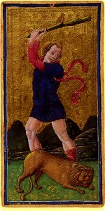 Bembo-Visconti-tarot-arcanum-11-strength