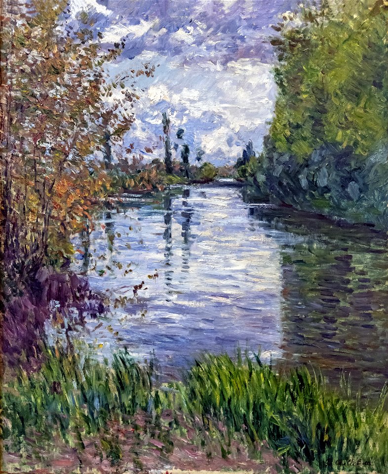 Bemberg Fondation Toulouse - Le petit bras de la Seine en automne - Gustave Caillebotte ca1890 Inv.2034 65.5x54