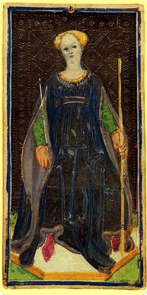 Bembo-Visconti-tarot-staves-13-queen