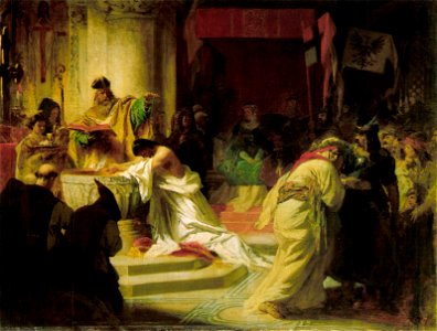 Benczúr The Baptism of Vajk 1870