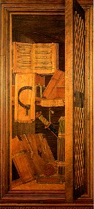 Benedetto da maiano (attr.) tarsie dallo studiolo di federico da montefeltro, urbino 2