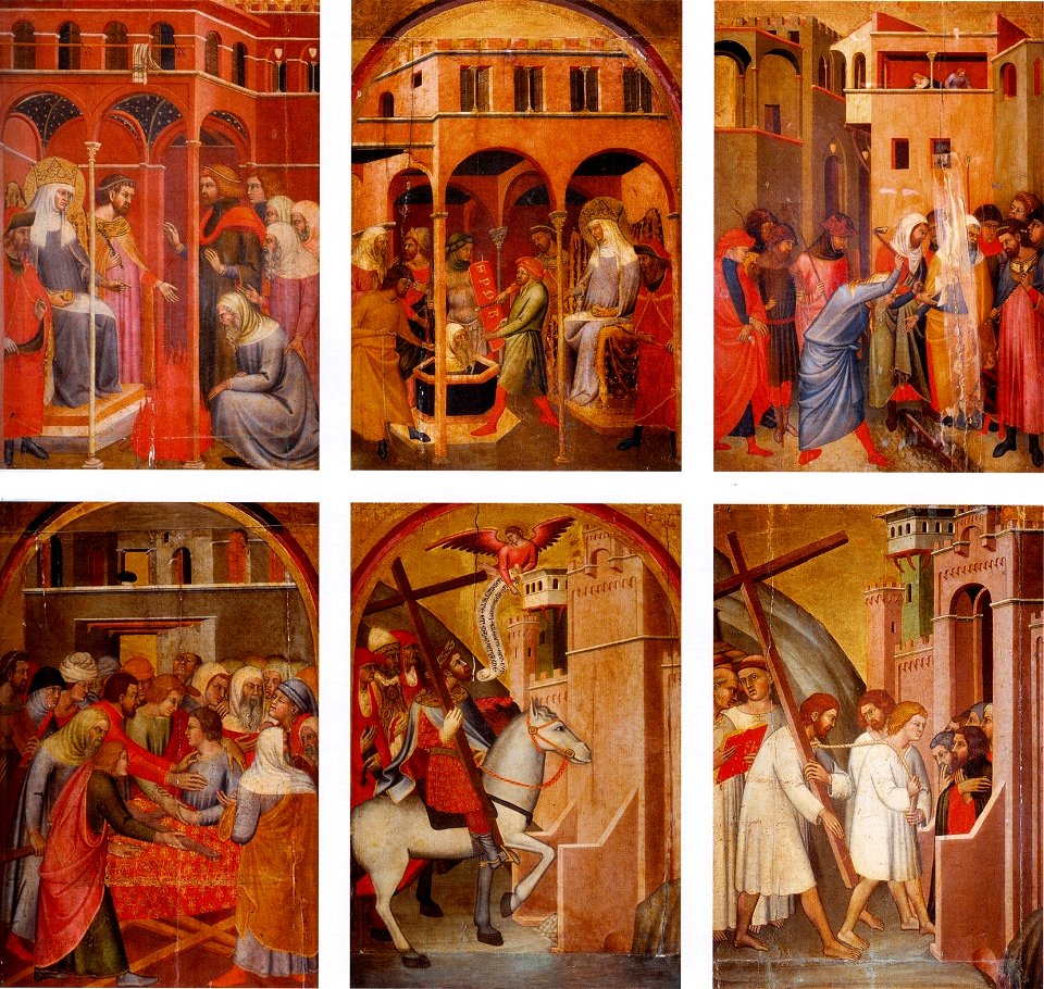 Benedetto di Bindo (con la collaborazione di Giovanni di Bindo, Lando di Stefano e Giusa di Frosino. 'Arliquera' con Angeli e storie della Vera Croce, 1412, Museo dell'Opera del Duomo, Siena