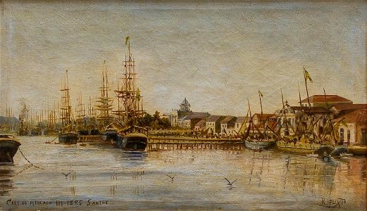 Benedito Calixto de Jesus - Cais do Mercado em 1885