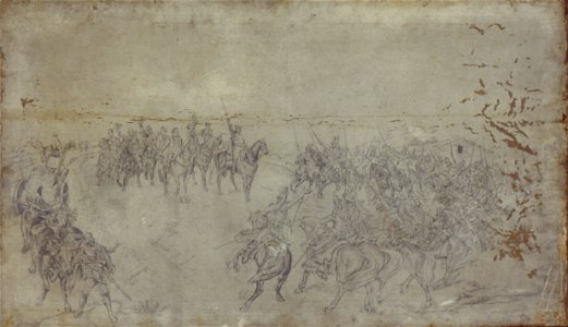 Benedito Calixto - Esboço do quadro Independência ou Morte, Acervo do Museu Paulista da USP