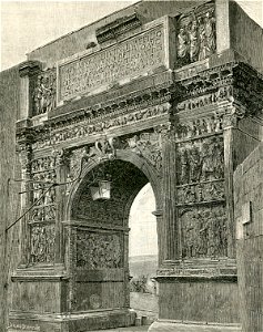 Benevento arco Trajano veduto dalla città
