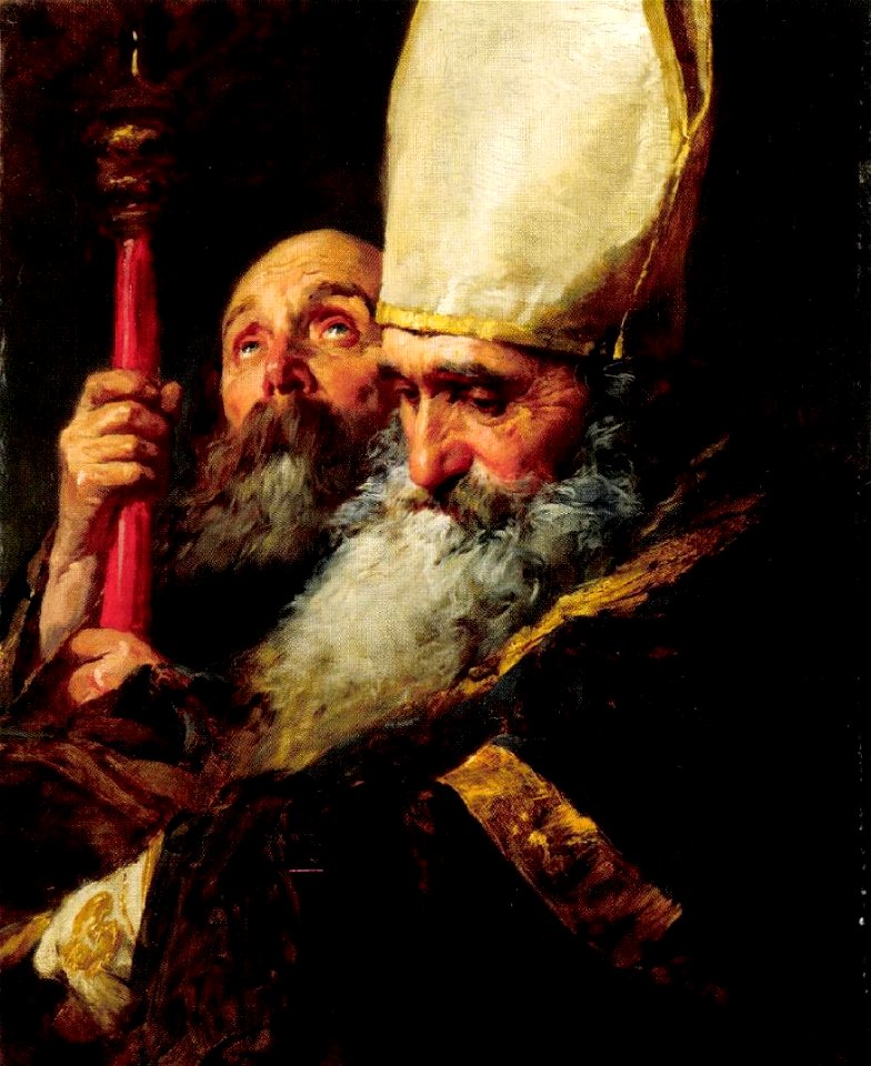 Benczúr Study for The Baptism of Vajk 1871