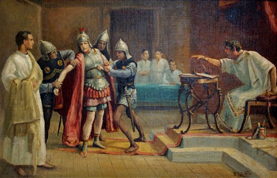 Benedito Calixto - O Interrogatório de Diocleciano (estudo), c. 1920