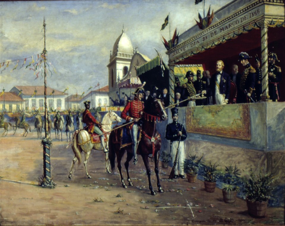 Benedito Calixto de Jesus - Cavalhadas em Campinas, 1846, Acervo do Museu Paulista da USP