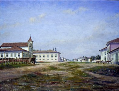 Benedito Calixto de Jesus - Largo e Matriz do Brás, 1862, Acervo do Museu Paulista da USP