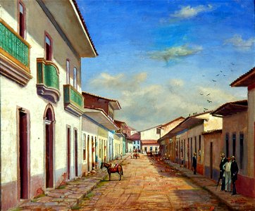 Benedito Calixto de Jesus - Rua da Quitanda, 1858 (Rua Alvares Penteado e São Bento), Acervo do Museu Paulista da USP