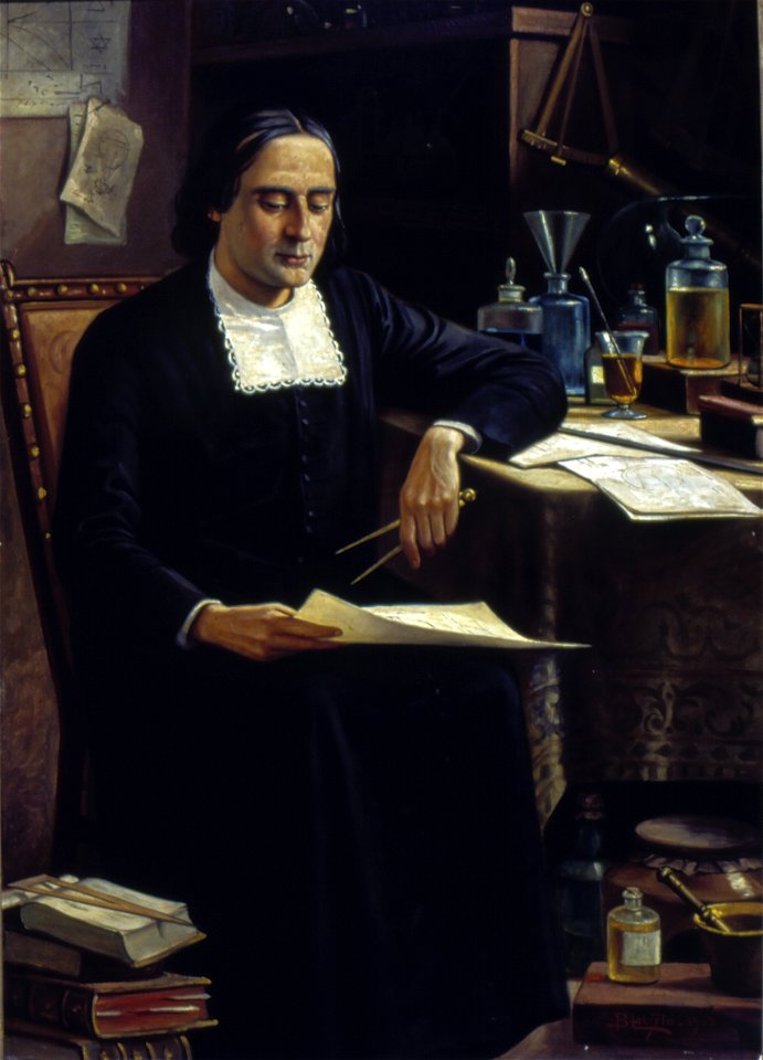 Benedito Calixto de Jesus - Retrato do Padre Bartolomeu Lourenço de Gusmão, Acervo do Museu Paulista da USP