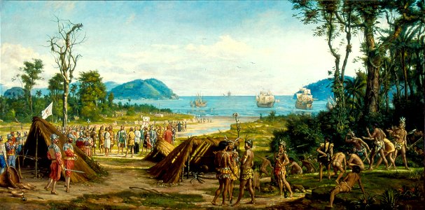 Benedito Calixto - Fundação de São Vicente, 1900