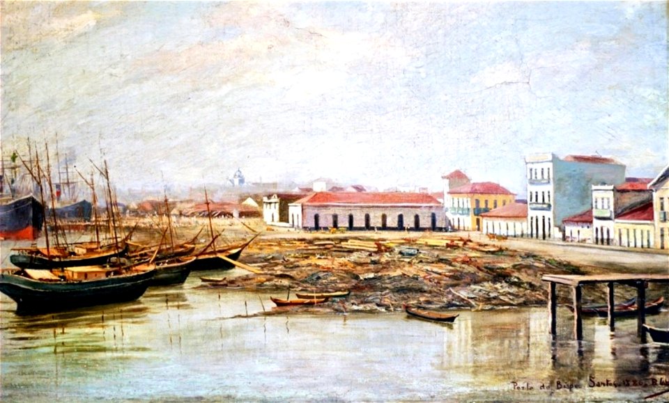 Benedito Calixto - Porto do Bispo em 1886