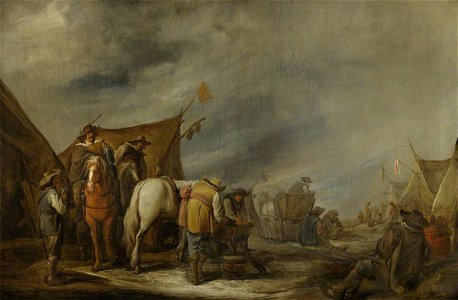 Benjamin Gerritsz. Cuyp (1612-1652) - A Military Encampment - 926835 - National Trust