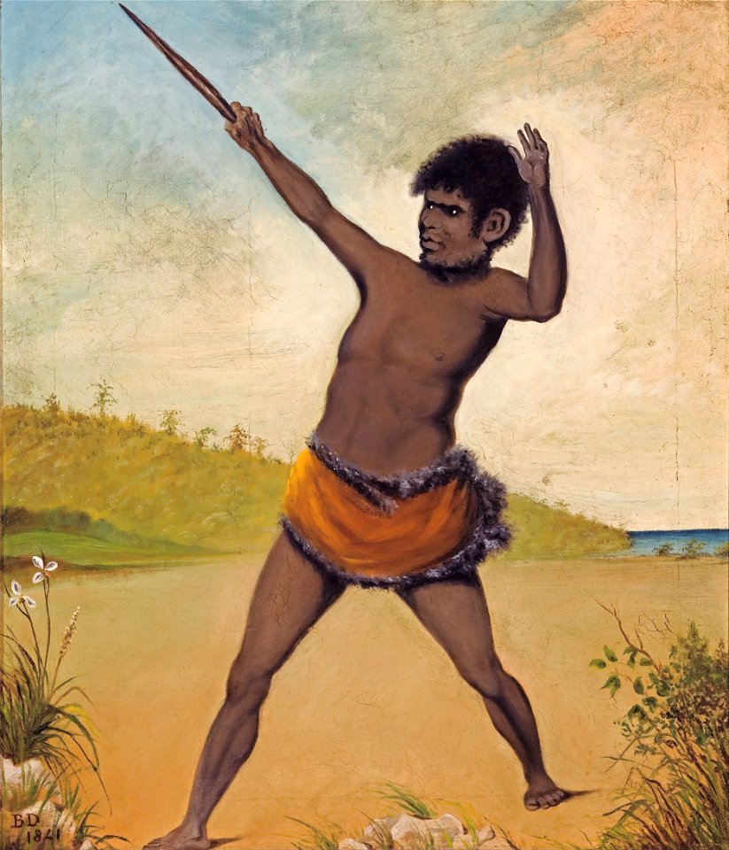 Benjamin Duterrau - Jack, a Tasmanian Aboriginal, holding a club - Google Art Project