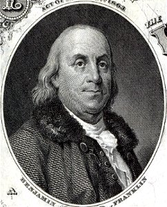 Benjamin Franklin (Engraved Portrait). Free illustration for personal and commercial use.