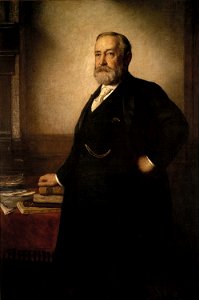 Benjamin Harrison (official Presidential portrait, 1895). Free illustration for personal and commercial use.
