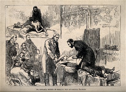Benjamin Howard assisted by Sir E. Sieveking demonstrating a Wellcome V0016533