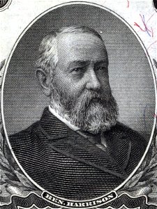Benjamin Harrison (Engraved Portrait). Free illustration for personal and commercial use.