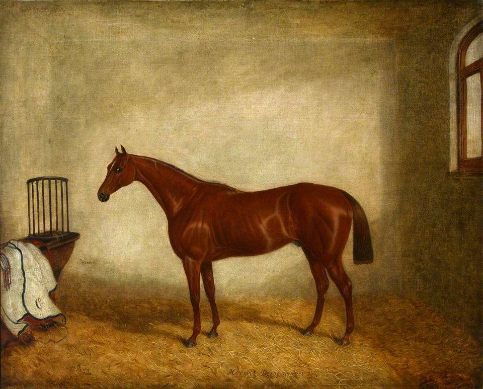 Benjamin Herring II (1830-1871) - 'Hermit', Winner of the 1867 Derby, in a Stable - 1221373 - National Trust