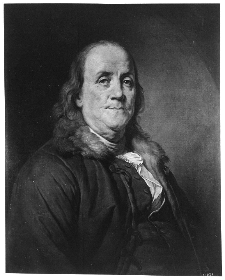 Benjamin Franklin. Copy of painting by Joseph Duplessis, circa 1794-1802., 1935 - 1939 - NARA - 532834