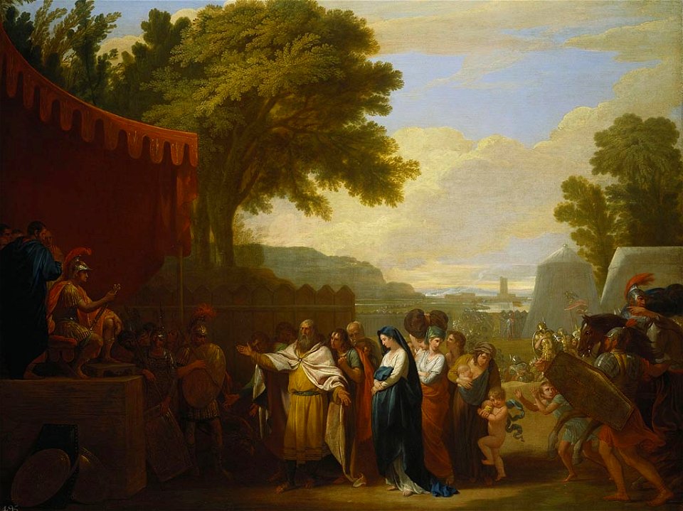 Benjamin West (1738-1820) - The Wife of Arminius brought captive to Germanicus - RCIN 405683 - Royal Collection