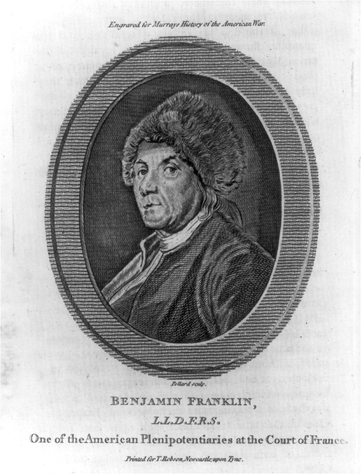 Benjamin Franklin L.L.D. F.R.S. - one of the American plenipotentiaries at the Court of France - Pollard sculp. LCCN2003675419