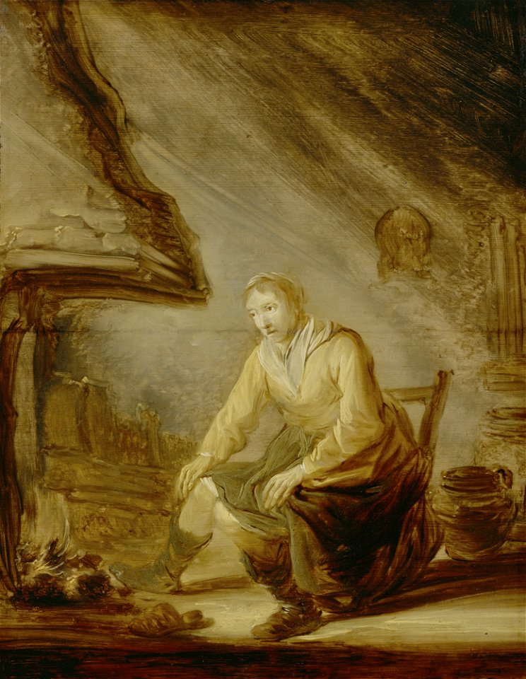 Benjamin Gerritsz Cuyp - Woman before a Fire - 43.36 - Detroit Institute of Arts
