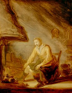 Benjamin Gerritsz Cuyp - Woman before a Fire - 43.36 - Detroit Institute of Arts