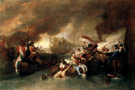 Benjamin West - The Battle of La Hogue - WGA25553. Free illustration for personal and commercial use.
