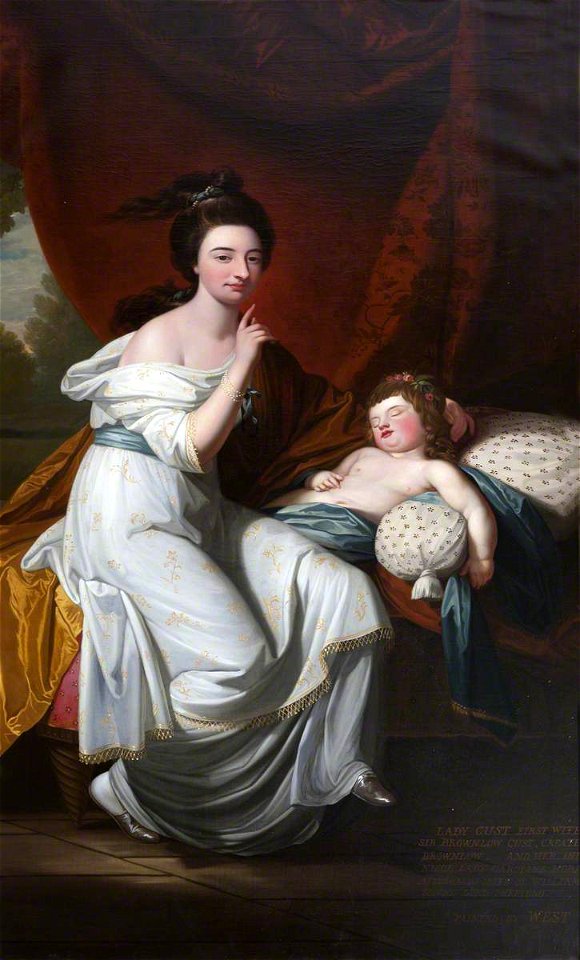 Benjamin West (1738-1820) - Jocosa Katerina Drury (1748-1749–1772), Lady Cust, with Her Niece Lady Caroline Hobart (d.1850), Later Lady Suffield - 438063 - National Trust