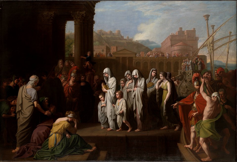 Benjamin West - Agrippina Landing at Brundisium with the Ashes of Germanicu - 1947.16 - Yale University Art Gallery