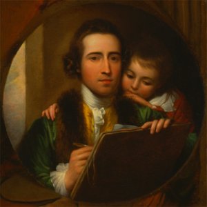 Benjamin West - The Artist and His Son Raphael - Google Art Project. Free illustration for personal and commercial use.