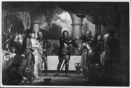 Benjamin West (1738-1820) - Edward III Entertaining his Prisoners - RCIN 404925 - Royal Collection