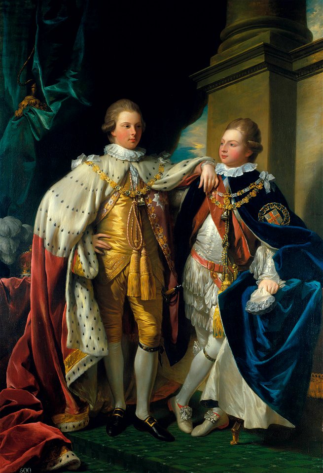 Benjamin West (1738-1820) - George IV, when Prince of Wales, with Frederick, Duke of York, when Prince Frederick - RCIN 403399 - Royal Collection