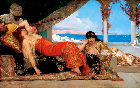 1879 Benjamin-Constant - Favorite of the Emir. Free illustration for personal and commercial use.