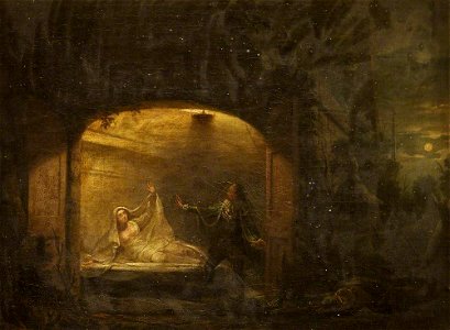 Benjamin Wilson (1721-1788) - David Garrick as Romeo at Juliet's Tomb (from Shakespeare's 'Romeo and Juliet') - 732148 - National Trust