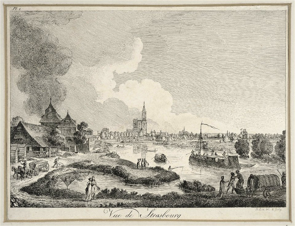 Benjamin Zix, Vue Strasbourg, 1805