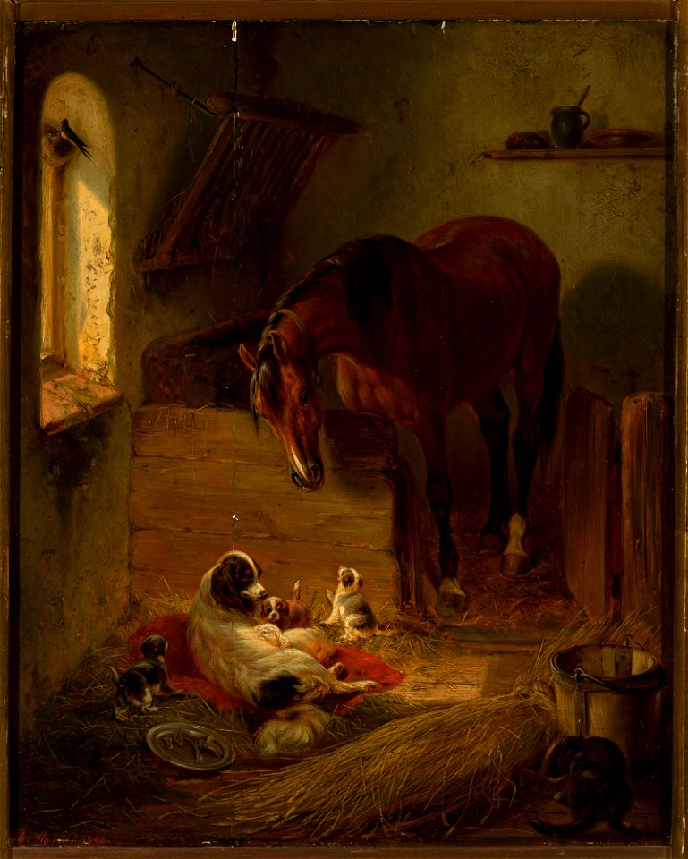 Benno Adam - In the barn - 184525 MNW - National Museum in Warsaw