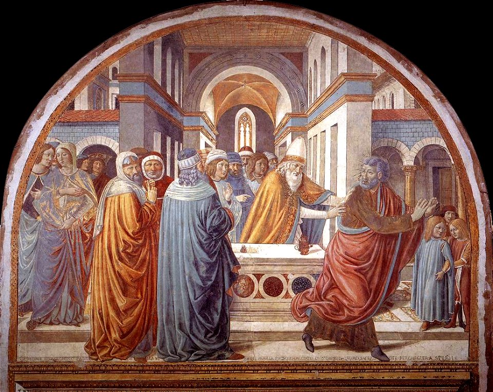 Benozzo Gozzoli - Expulsion of Joachim from the Temple - WGA10341