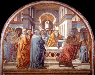 Benozzo Gozzoli - Expulsion of Joachim from the Temple - WGA10341. Free illustration for personal and commercial use.