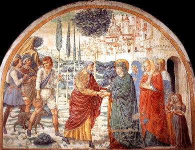 Benozzo Gozzoli - Meeting at the Golden Gate - WGA10342