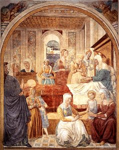 Benozzo Gozzoli - Birth of Mary - WGA10343