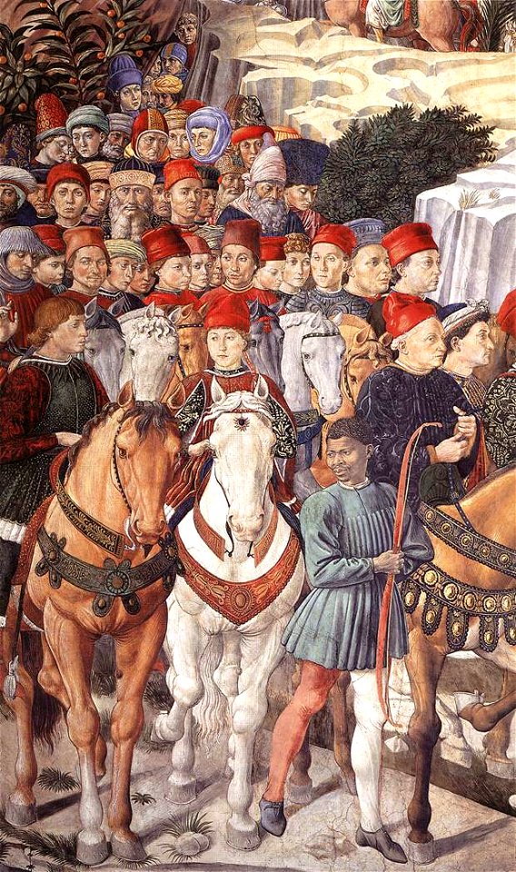 Benozzo Gozzoli - Procession of the Youngest King (detail) - WGA10250