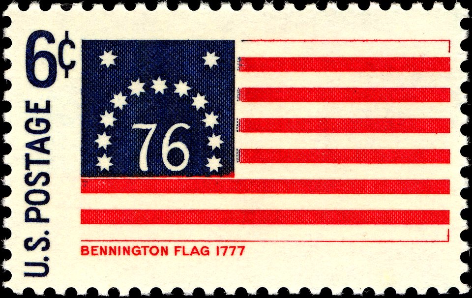 Bennington Flag - Historic Flag Series - 6c 1968 issue U.S. stamp
