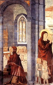 Benozzo Gozzoli - St Augustine Leaving his Mother (scene 3, east wall) - WGA10288